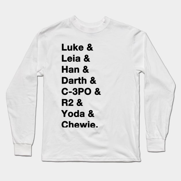 Star Wars Names Long Sleeve T-Shirt by IdenticalExposure